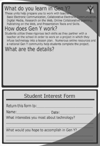 Back of Black and White Recruitment Pamphlet